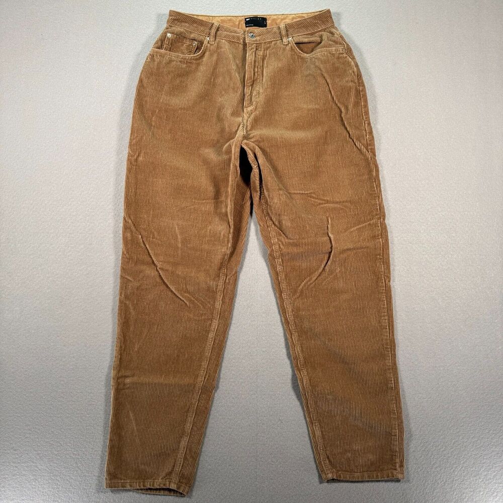 Asos Corduroy Pants Mens 32x32 Brown Straight Leg Stretch Comfort‎ Heavyweight